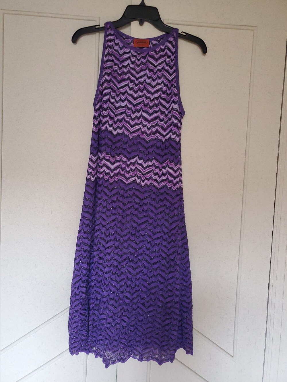 Missoni Purple Chevron Lace dress